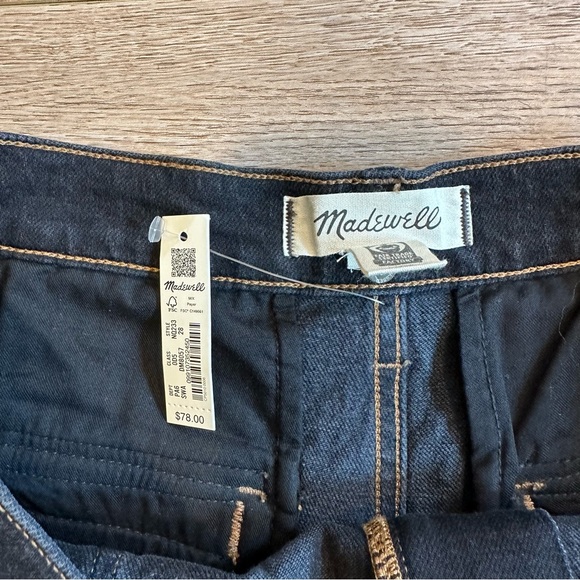 NWT Madewell The Perfect Vintage Mid-Length Cargo Jean Short Size 28 - Picture 5 of 10